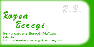 rozsa beregi business card